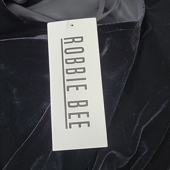 Robbie Bee. Black Velvet. Tank Dress. Size 12. NWT - Picture 7 of 9